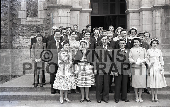Winston, Alf and McDermott, Moira (Wedding - Castlerea) 1959 0005