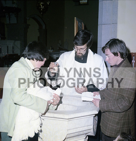Mulvihill and Kelly and Malone (Christening) 25-11-1977 0003