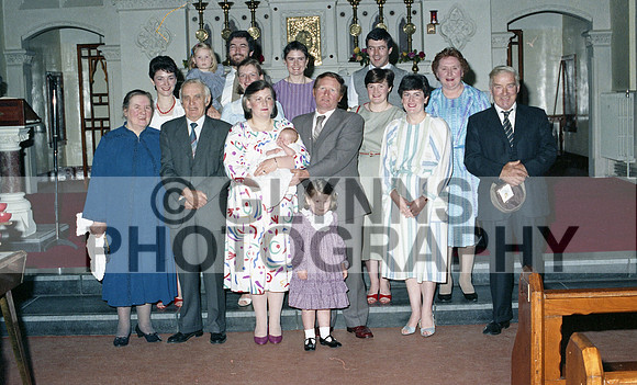 Cahill and Byron (Christening - Castlerea) 1984 0003