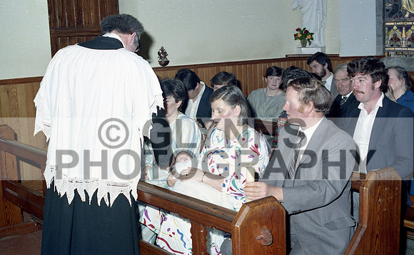 Cahill and Byron (Christening - Castlerea) 1984 0010