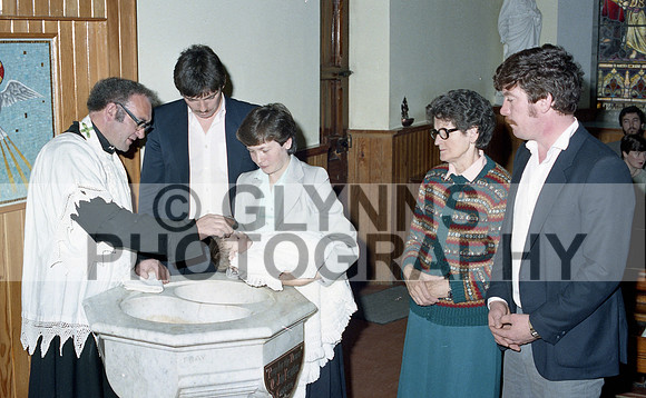 Cahill and Byron (Christening - Castlerea) 1984 0008