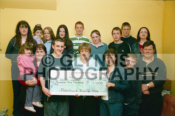 Frenchpark Foroige Special Olympics Cheque 2003 0003