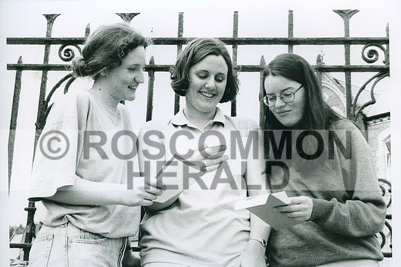 1996-08-23 RH L.C. Results Convent of mercy Ros. P. Aisling Leydon